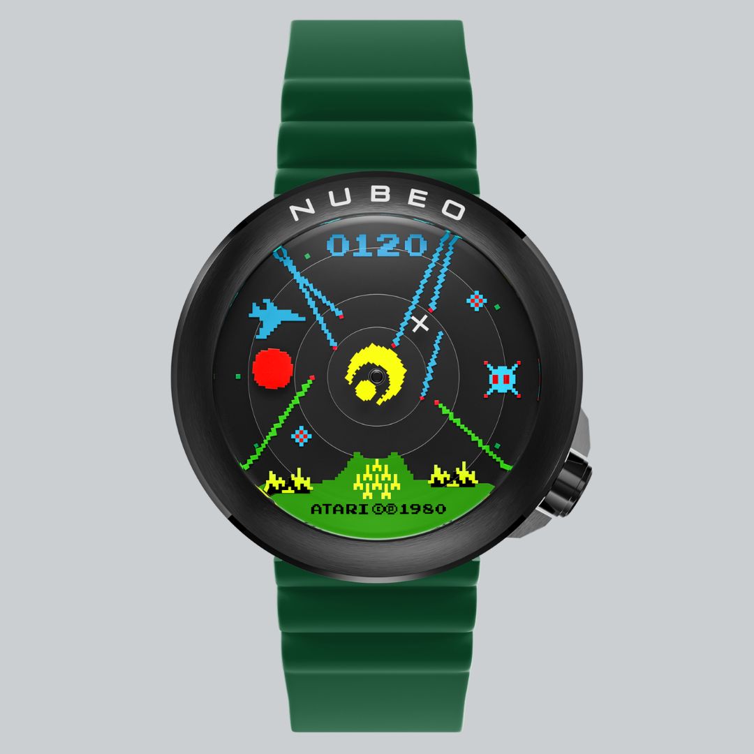 NUBEO x Atari Missile Command Ventana Automatic Watch Strike Green