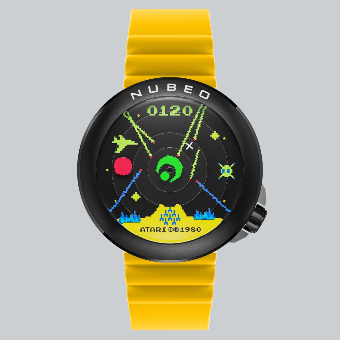 NUBEO x Atari Missile Command Ventana Automatic Watch Assault Yellow